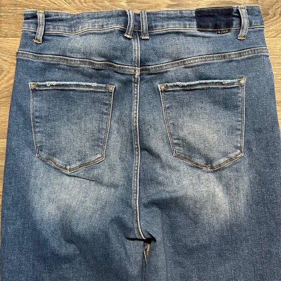 RISEN JEANS Women's Size 2XL Blue High Rise Curved Balloon Jeans Stretch - Picture 12 of 13